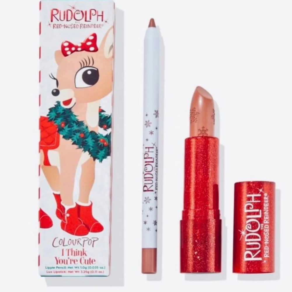 ColourPop x Rudolph I Think You’re Cute Lip Pencil and Lux Lipstick set